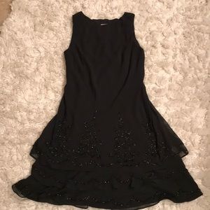 R & M Richards Beaded Tiered Dress